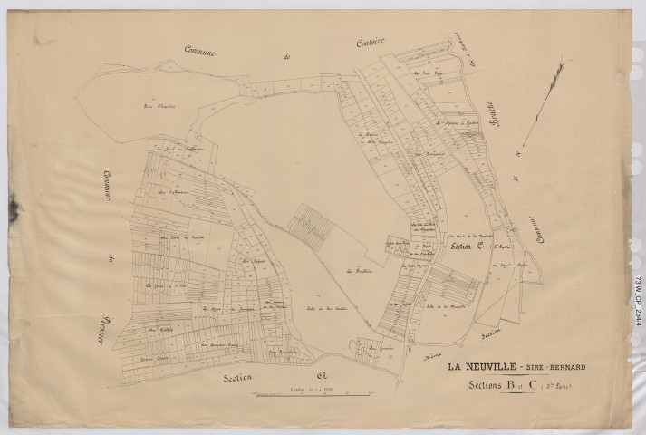Plan du cadastre rénové - La Neuville-Sire-Bernard : section B et C3