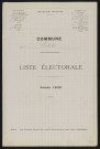 Liste électorale : Sentelie