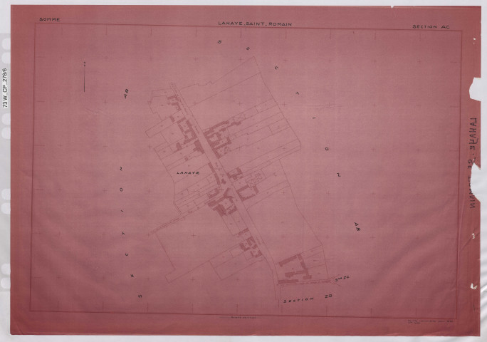 Plan du cadastre rénové - Lahaye-Saint-Romain : section AC