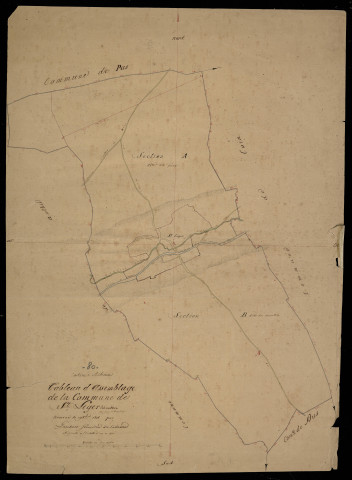 Plan du cadastre napoléonien - Saint-Leger-Les-Authie (Saint Leger lés Authies) : tableau d'assemblage