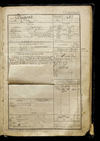 Dupont, Léon Victor Augustin, né le 02 août 1898 à Noyelles-sur-Mer (Somme), classe 1918, matricule n° 451, Bureau de recrutement d'Abbeville