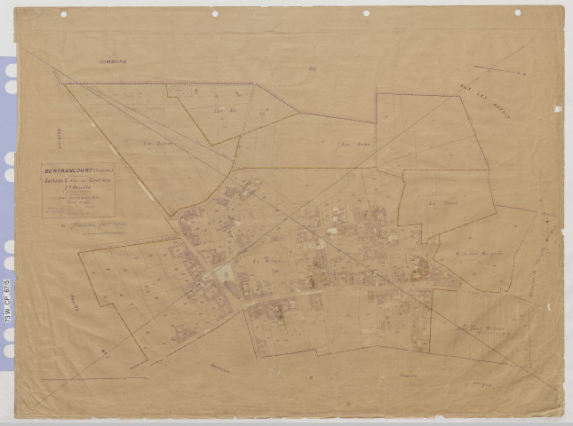 Plan du cadastre rénové - Bertrancourt : section C2