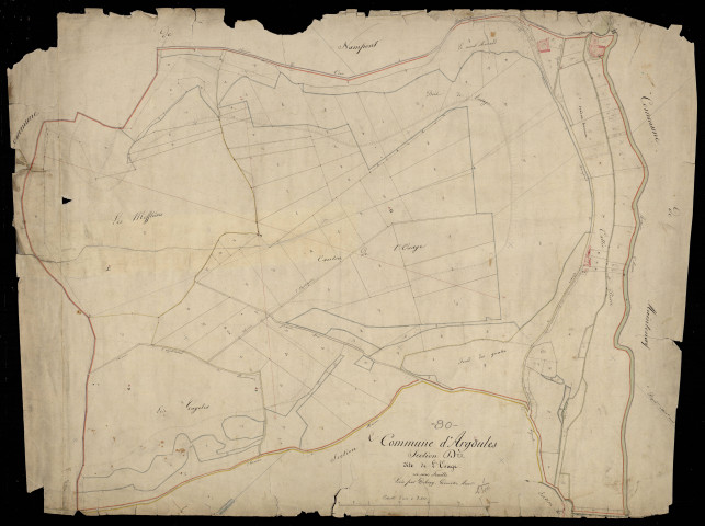 Plan du cadastre napoléonien - Argoules : Usage (L'), D