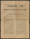 Amiens-tir, organe officiel de l'amicale des anciens sous-officiers, caporaux et soldats d'Amiens, numéro 47 (avril 1938)