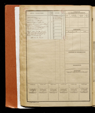 Pouillaude, Georges René, né le 20 janvier 1892 à Cléry-sur-Somme (Somme), classe 1912, matricule n° 538, Bureau de recrutement de Péronne