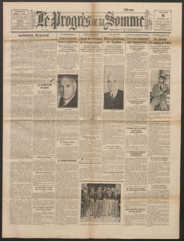 Le Progrès de la Somme, numéro 19732, 6 septembre 1933