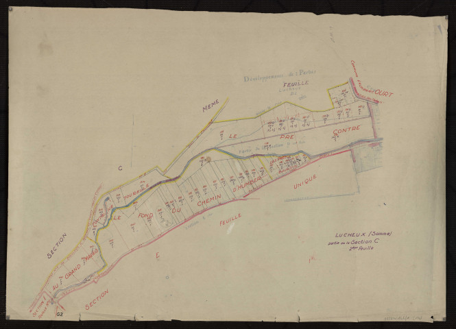 Plan du cadastre rénové - Lucheux : section C2