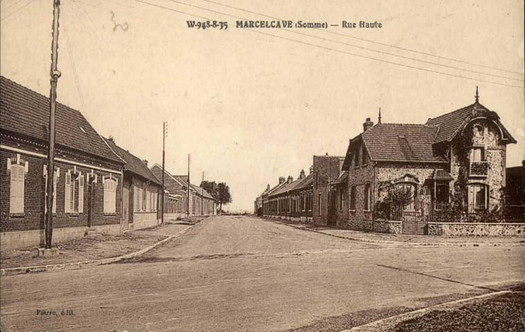 Marcelcave (Somme). Rue Haute