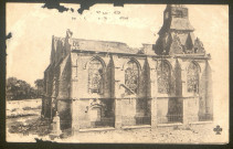 Guerre 1914-1918 : église du Nord après les bombardements