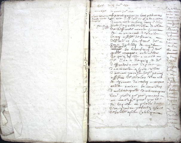 Etude de Me Antoine Limeu à Amiens (étude n°6). Minutes de l'année 1654