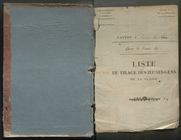 Tirage au sort (arrondissement d'Amiens) de l'année 1817