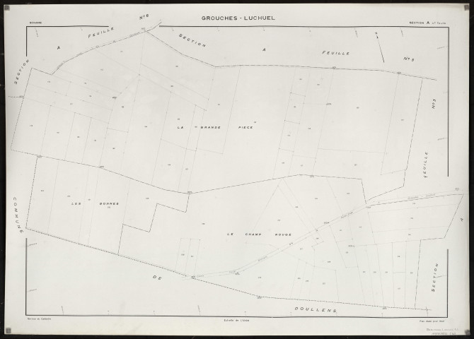 Plan du cadastre rénové - Grouches-Luchuel : section A4