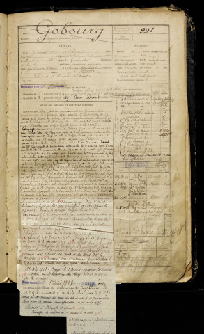 Gobourg, Auguste Edouard, né le 22 mars 1887 à Dieppe (Seine-Maritime), classe 1907, matricule n° 991, Bureau de recrutement d'Abbeville