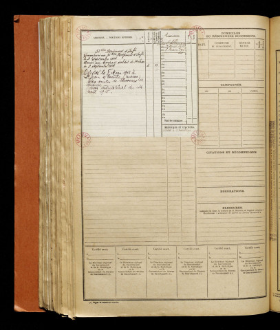 Gouard, Henri Pierre Louis, né le 30 septembre 1892 à Ault (Somme), classe 1912, matricule n° 1215, Bureau de recrutement d'Abbeville