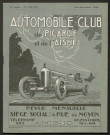 Automobile-club de Picardie et de l'Aisne. Revue mensuelle, 169-170, août-septembre 1925