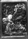 Eglise d'Hautvillers : bas relief en bois sculpté en forme de tableau