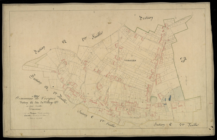 Plan du cadastre napoléonien - Vergies : Village (Le), A2