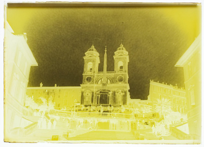 Rome. Escaliers menant à l'église de la Trinité-des-Monts (chiesa della Trinità dei Monti)