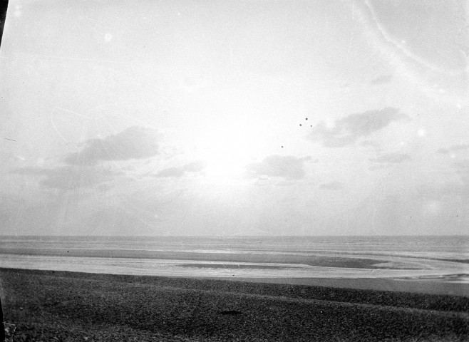 Vue de la plage à marée basse