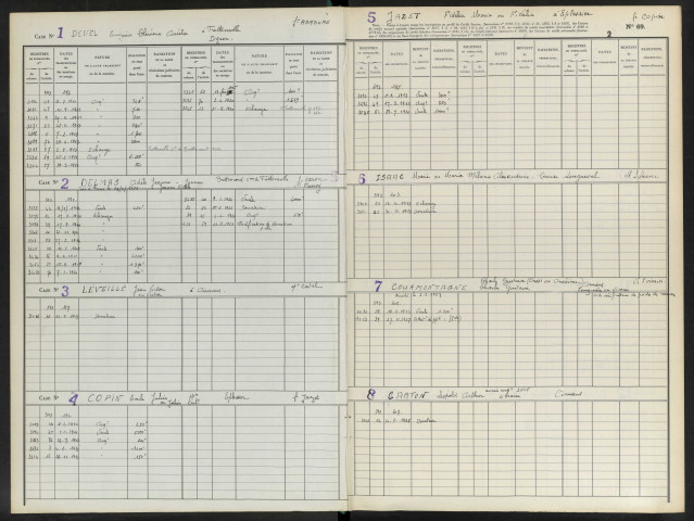 Répertoire des formalités hypothécaires, Registre supplémentaire XII(suites de formalités), volume 717 (Conservation des hypothèques d'Amiens)