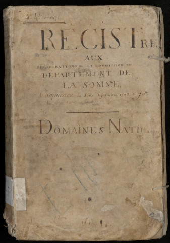 Délibérations et arrêtés du 4e bureau (Domaines) : 6 septembre 1793-8 ventôse an II