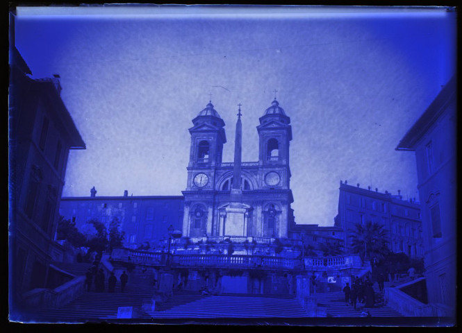 Rome. Escaliers menant à l'église de la Trinité-des-Monts (chiesa della Trinità dei Monti)