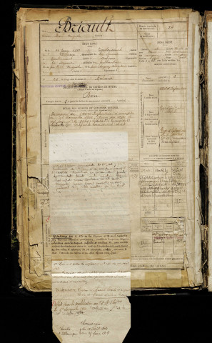 Briault, René Auguste, né le 11 juin 1881 à Toutencourt (Somme), classe 1901, matricule n° 24, Bureau de recrutement d'Abbeville