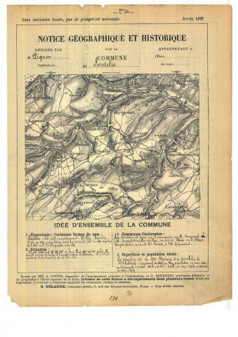 Sentelie : notice historique et géographique sur la commune