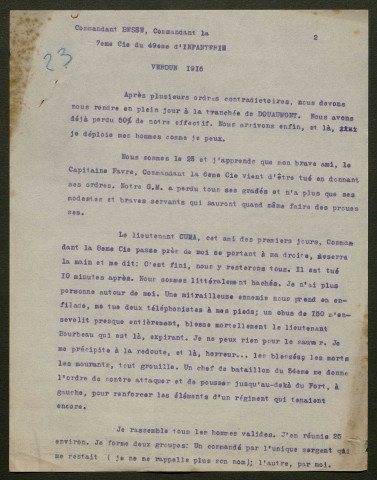 Témoignage de Besse, Robert et correspondance avec Jacques Péricard