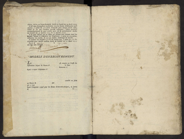 Insinuations du bureau d'Andainville pour la période du 13 juin 1766 au 13 février 1775