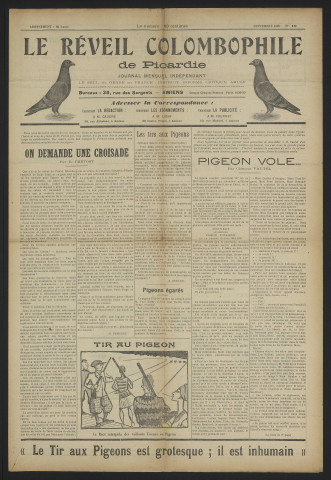 Le Réveil colombophile de Picardie, numéro 19