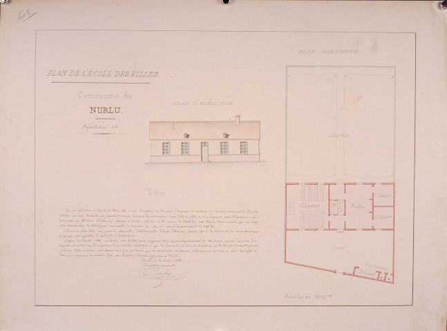 Plan de l'école des filles