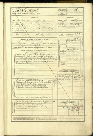 Balesdent, Jules Armand Désiré, né le 19 août 1860 à Abbeville (Somme, France), classe 1880, matricule n° 33, Bureau de recrutement d'Abbeville