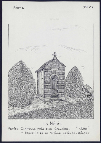 La Hérie (Aisne) : petite chapelle - (Reproduction interdite sans autorisation - © Claude Piette)