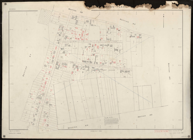 Plan du cadastre rénové - Fort-Mahon-Plage : section AM
