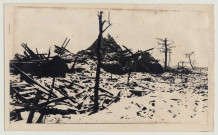 Belloy-en-Santerre. Le village détruit par les bombardements durant l'hiver 1916-1917