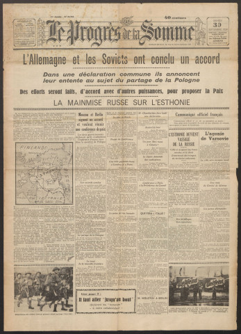 Le Progrès de la Somme, numéro 21924, 30 septembre 1939