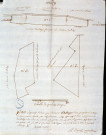 Plan figuratif de 266 verges et 2/5 de verge en trois parties vendues par adjudication le 27 novembre 1786, dans la commune de Belloy-sur-Somme