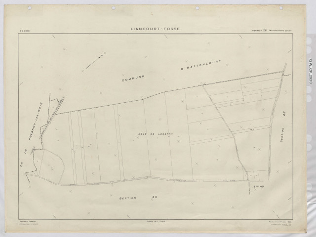 Plan du cadastre rénové - Liancourt-Fosse : section ZD