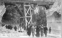 1914 - Pont détruit par les Allemands entre Amiens et Rouen