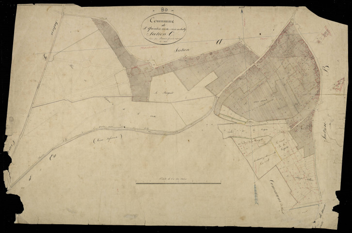 Plan du cadastre napoléonien - Saint-Quentin-la-Motte-Croix-Au-Bailly (Saint Quentin-motte-croix-au-bailly) : C