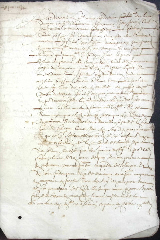 Etude de Me Jean Duval à Amiens (étude n°8). Minutes de l'année 1632