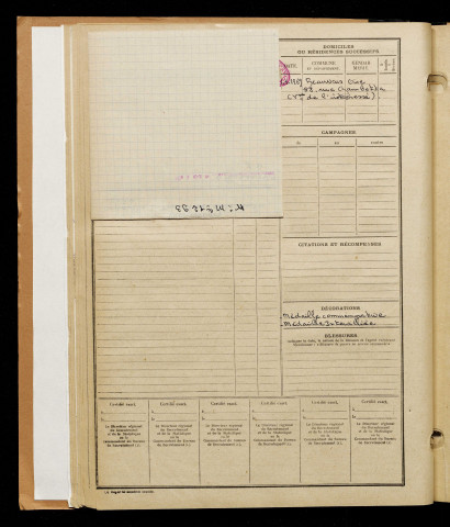 Cottrelle, Bernard Georges, né le 23 avril 1893 à Amiens (Somme), classe 1913, matricule n° 1293, Bureau de recrutement d'Amiens