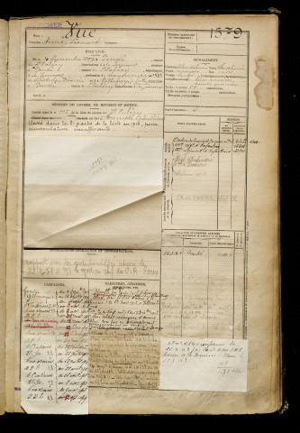 Vue, Aimé Léonard, né le 10 septembre 1897 à Pendé (Somme), classe 1917, matricule n° 1579, Bureau de recrutement d'Abbeville