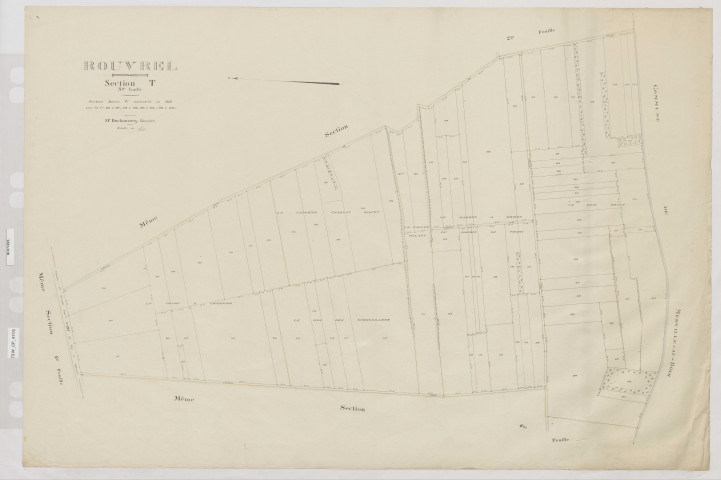 Plan du cadastre rénové - Rouvrel : section T3