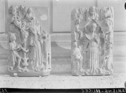 Musée de Picardie, fragment de sculpture représentant "l'annonciation" et "la Vierge entourée d'anges"