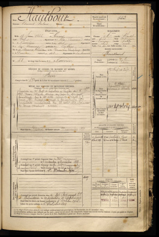 Hautbout, Edmond Octave, né le 18 juin 1866 à Crécy-en-Ponthieu (Somme), classe 1886, matricule n° 653, Bureau de recrutement d'Abbeville