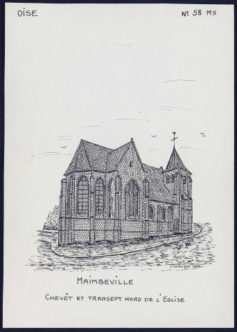 Maimbeville (Oise) : chevêt et transept nord - (Reproduction interdite sans autorisation - © Claude Piette)