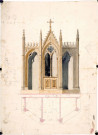 Projet de confessionnal pour une église : dessin de l'architecte Delefortrie