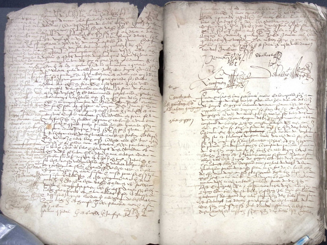 Etude de Me Jean Quignon à Amiens (étude n°22). Minutes de l'année 1595